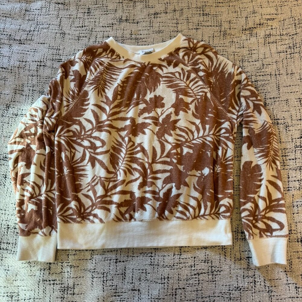Evereve Celine White Palm Sweatshirt - XS